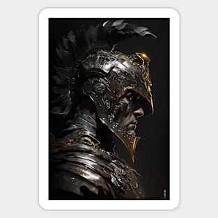 Warrior Portrait Fantasy Painting Dark Character Wild Spirit Epic Sticker